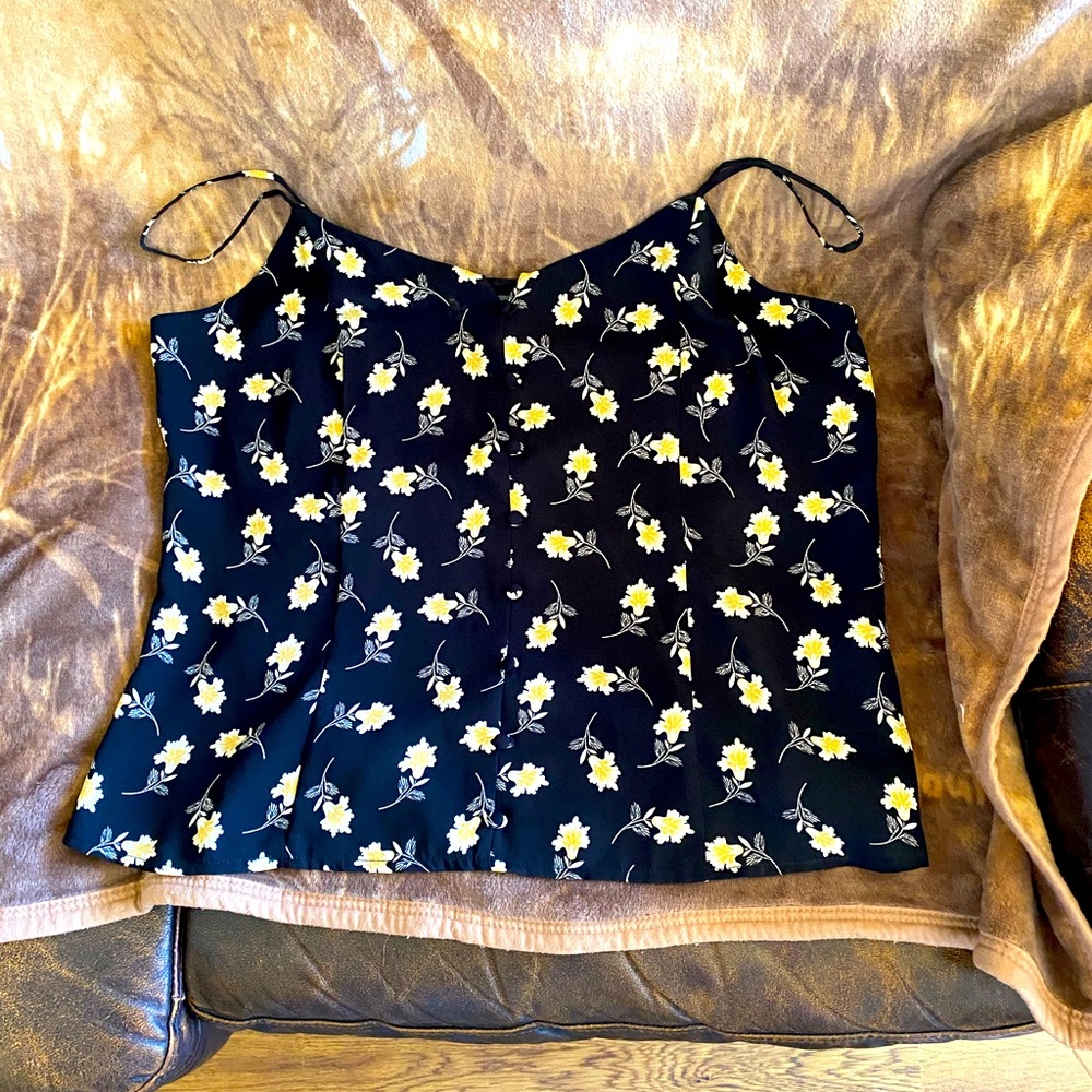 Vince Camuto Blue Fitted Camisole Top